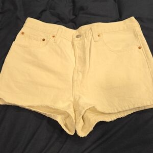 Levi's 501 White Jean Shorts Sz 32